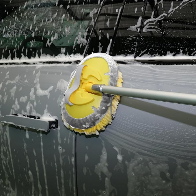 Dual-Use Car Wash Mop – 10" x 8" Chenille Washing Kit - Image 5