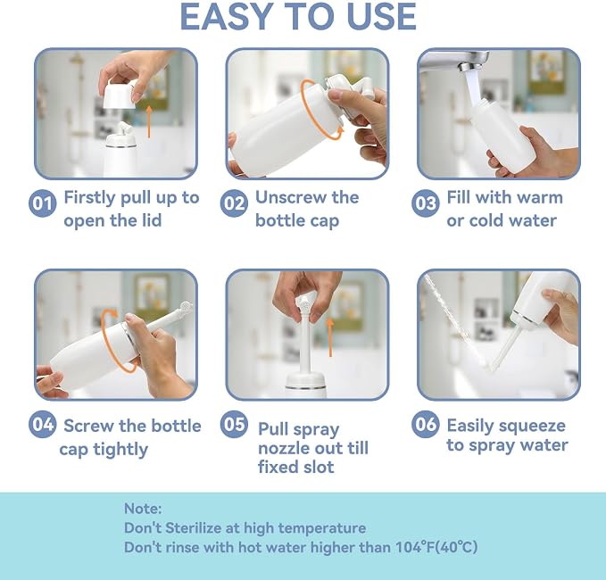 Portable Bidet for Travel Friendly Handheld Personal Peri Bottle 400ml - Image 6