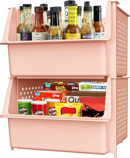 Skywin Plastic Stackable Storage Bins by Skywin