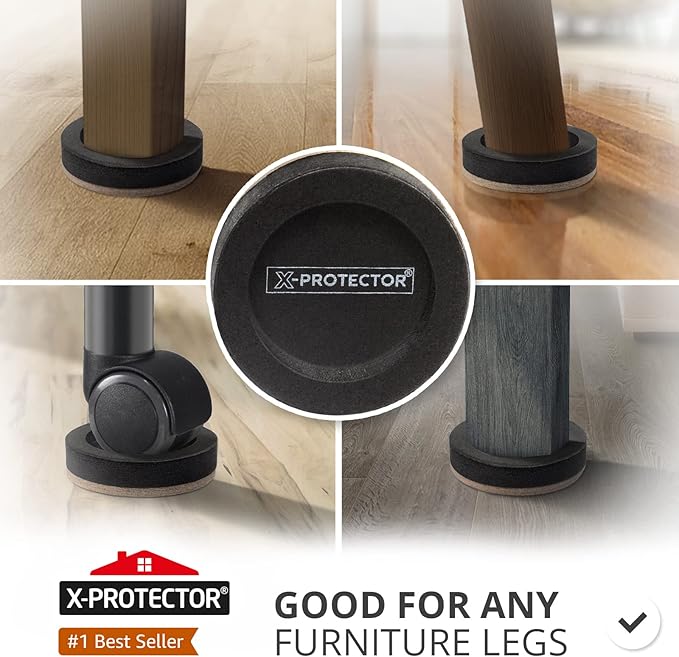 Felt Furniture Sliders for Hardwood Floors X-PROTECTOR 8 PCS 3 ½” - Image 3