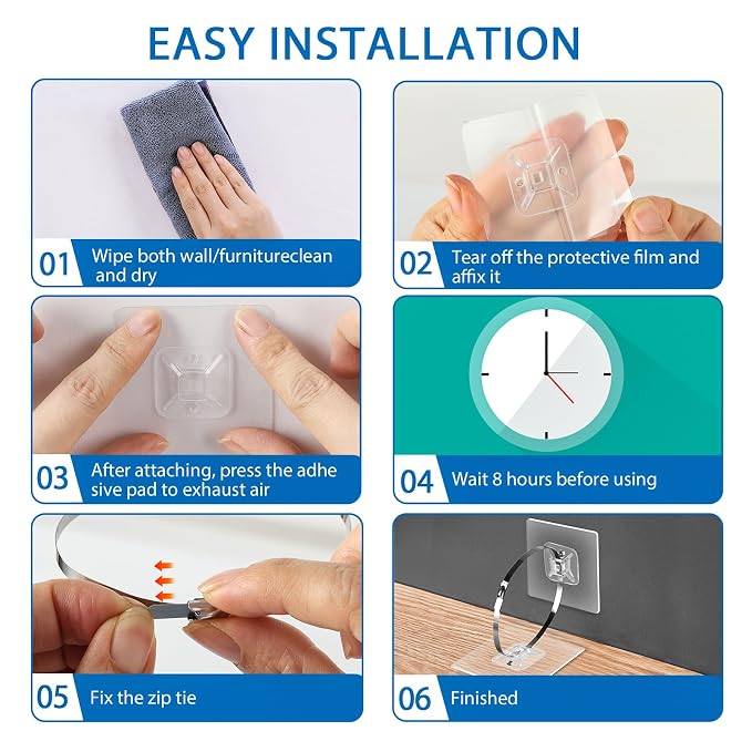 Adhesive Furniture Wall Anchors, Vinkqiado Anti Tip Furniture Safety Straps - Image 7