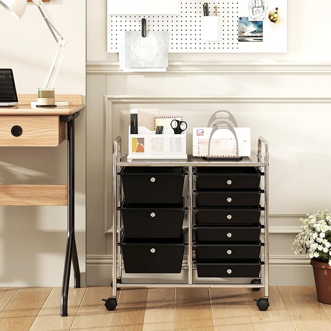 GOFLAME 9-Drawer Rolling Storage Cart, Mobile Utility Cart - Image 2