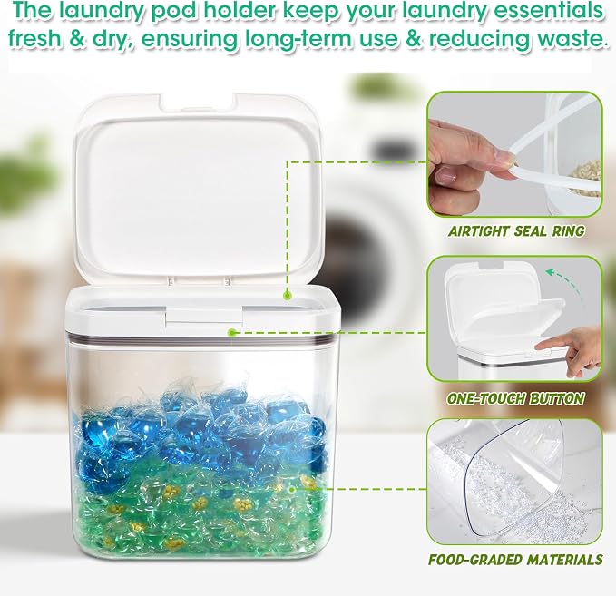 2 Pack Laundry Pods Container - Image 6