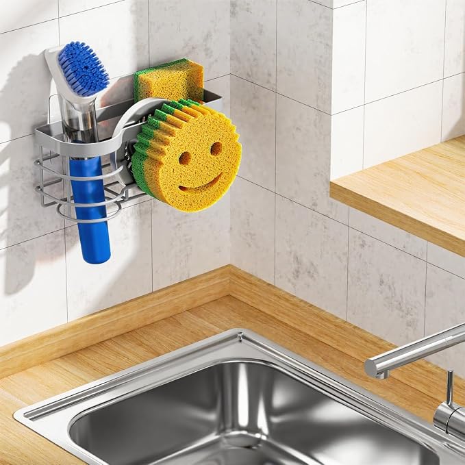 Cisily Grey Smiley Sponge Holder - Image 4