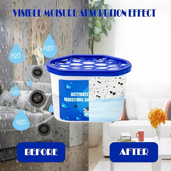 Moisture Absorbers Boxes with Activated Charcoal 4 Pack 245g Dehumidifiers - Image 5