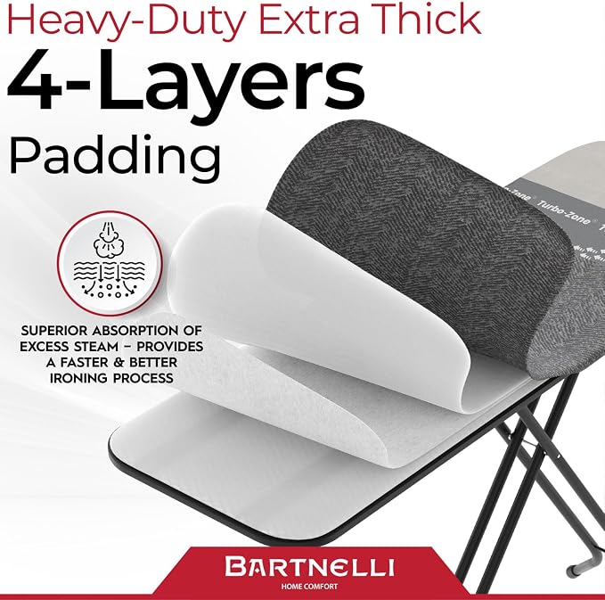 Bartnelli Heavy Duty Ironing Board 48x15 | Designed & Made in Europe - Image 3