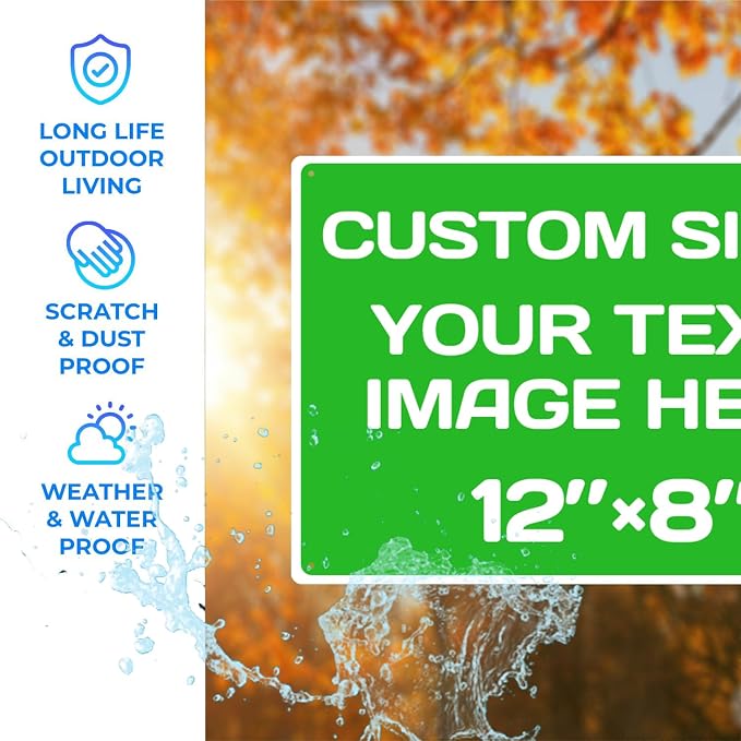 Repaly Personalized signs, Aluminum Weatherproof Metal Sign Multiple Sizes - Image 4