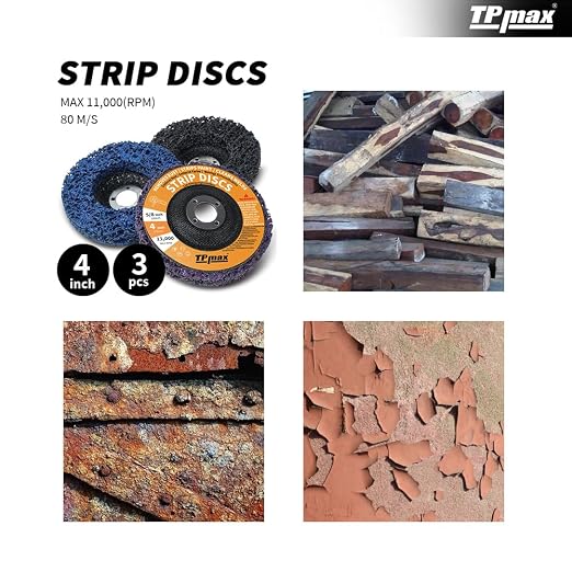 4" x5/8'' Stripping Discs Rust Remover Wheel Remove Paint and Oxidation Poly - Image 3