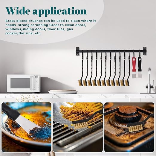 20 Pcs Mini Wire Brush Brass Brush Set, Curved Handle Masonry Brush Wire Brush - Image 5