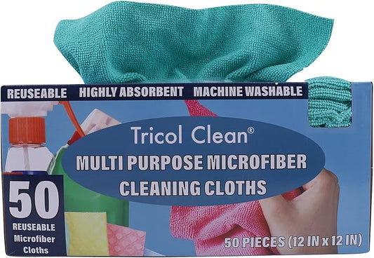 Tricol Clean Profesional Resuable Lint Free Microfiber Edgeless Cleaning Cloth by TricolClean