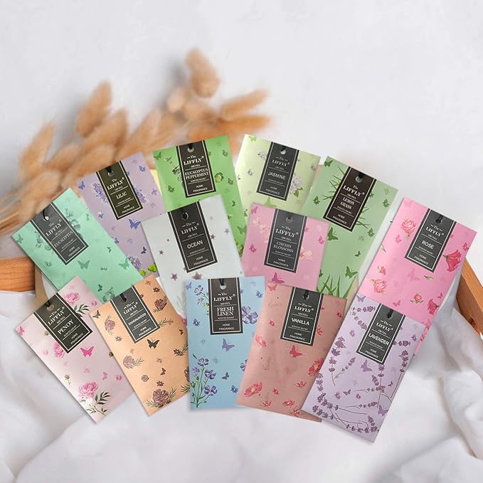 13 Scents Scented Sachets for Drawers and Closets 14 Packs Lavender Rose by LIFFLY
