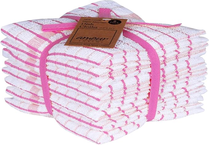 AMOUR INFINI Kitchen Dish Cloths Set of 8 by AmourInfini