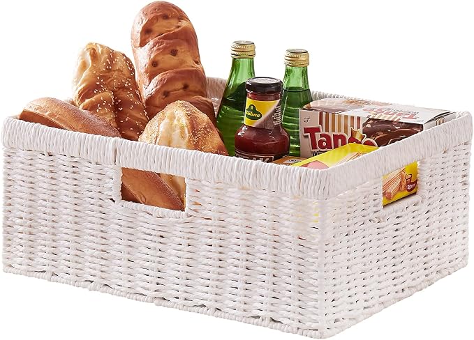 OIAHOMY Wicker Basket, Paper Shelf Basket by MasterofSpaceOptimization