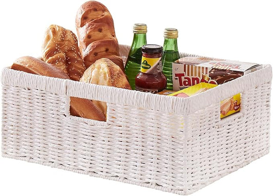 OIAHOMY Wicker Basket, Paper Shelf Basket by MasterofSpaceOptimization