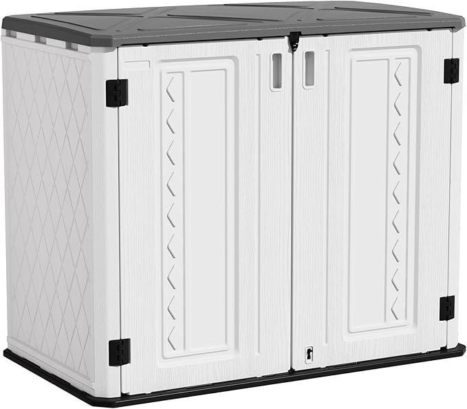ZZM 4x3FT Heavy-Duty Outdoor Storage Shed | 34 Cu.Ft Waterproof Resin Cabinet by ZZM