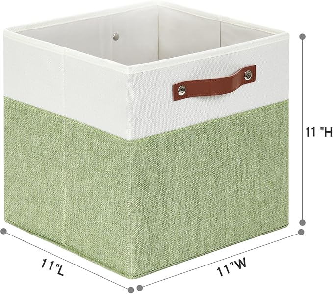 HNZIGE Fabric 11x11 Cube Storage Bins, Foldable Storage Cube Bin Baskets - Image 5