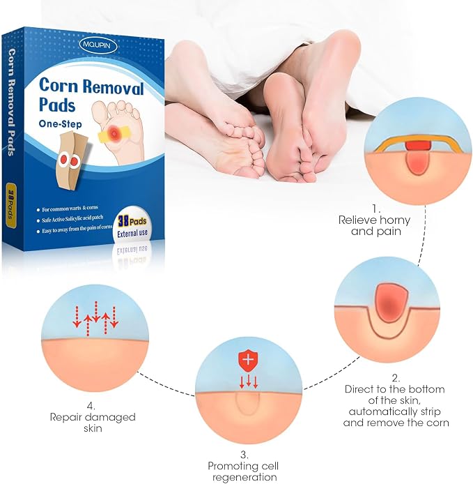 38 Count Corn Removal Pads for Feet and Toe, Corn Plasters Feet Remover for - Image 4