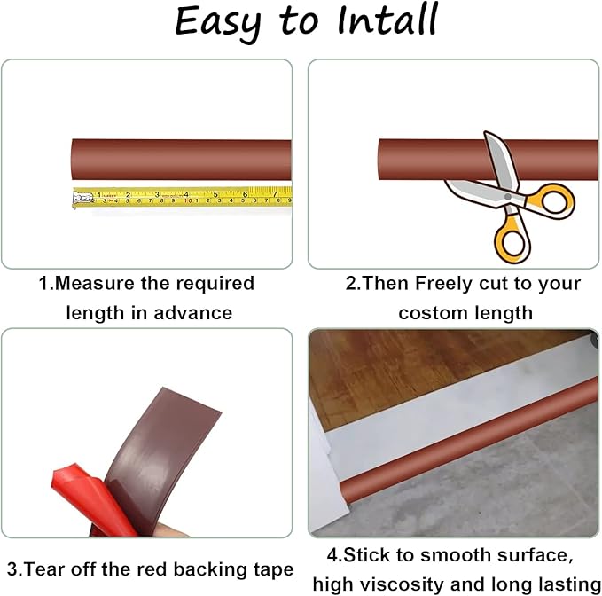 Floor/Door Flat Transition Strip & Self Adhesive Floor Vinyl Floor Edge Trim - Image 2