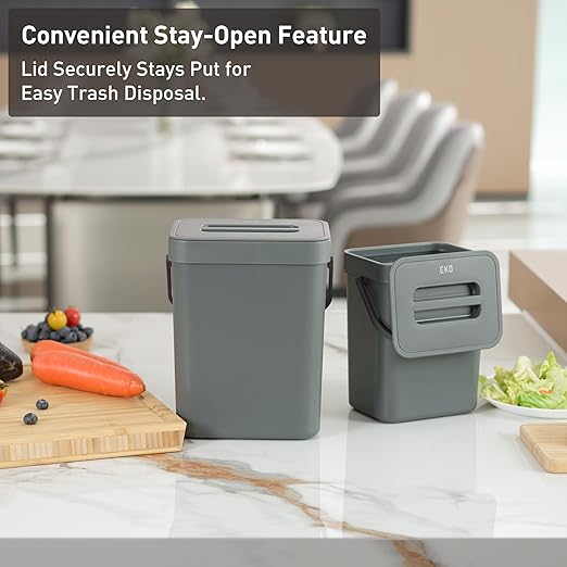 EKO Puro Mini Wall-Mounted Kitchen Trash Can - Image 2
