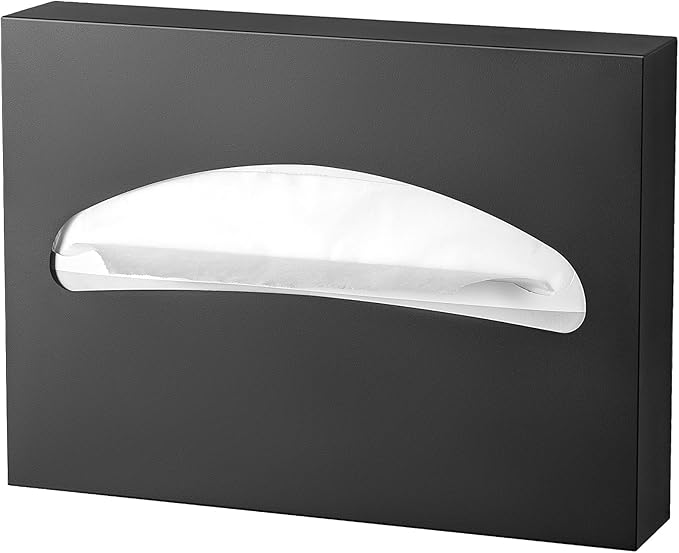 Toilet Seat Cover Dispenser Wall Mounted Stainless Steel Matte Black by Gorlary