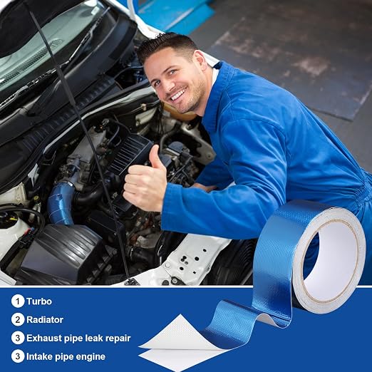 Zonon 2 Rolls Aluminum Foil Tape Heat Shield Tape Barrier Adhesive Reflective - Image 5