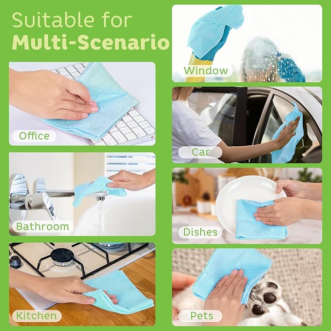 Matthew Microfiber Cleaning Cloth Roll 72Pack Reusable Paper Towels&Washable - Image 5