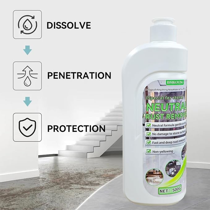 500ml Rust Stain Remover Neutral Metal Cleaner Marble Rust Remover - Image 7