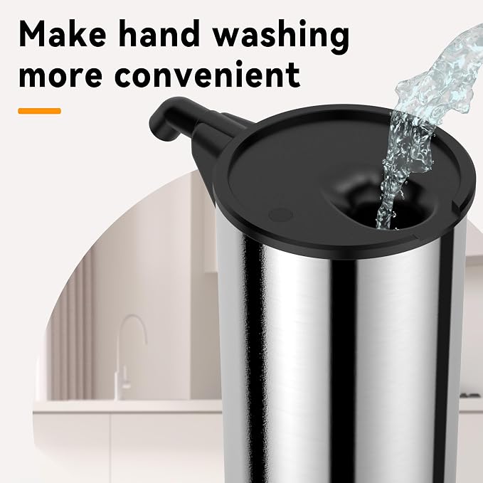 Automatic Soap Dispenser, Stainless Steel Material, Rechargeable Touchless Hand - Image 6
