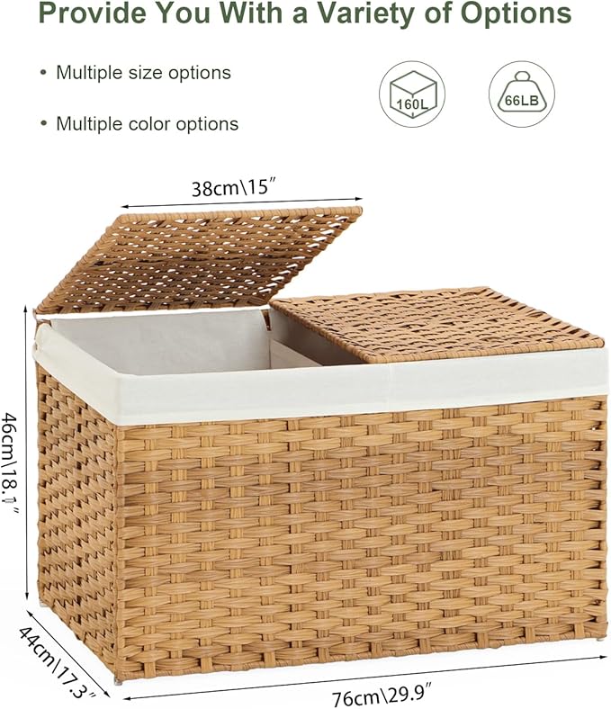 Storage Basket with Lid Wicker Baskets