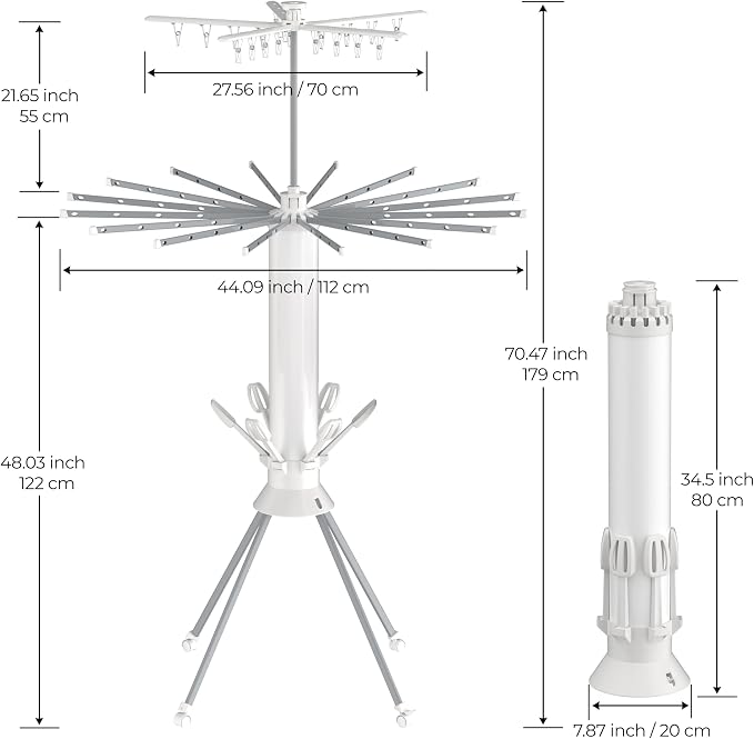 Clothes Drying Rack, 4-Legged Portable Drying Rack Clothing - Image 8