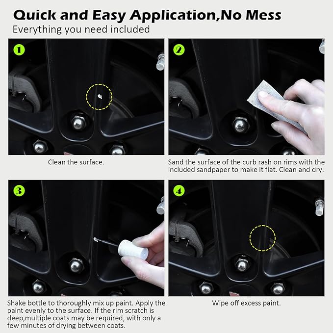 FOLLOWIN Gloss Black Rim Touch Up Paint - Image 3