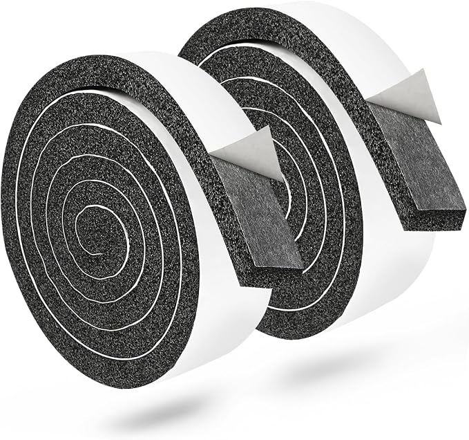 2 Rolls 1/2 Inch W 1/4 T Weather Stripping Air Conditioner Open Cell Foam Seal by YIJUHOU