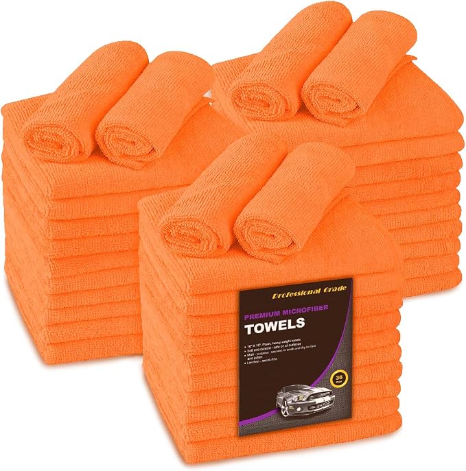 Large Microfiber Cleaning Towels, Ultra Soft Plush Washcloths, Household and by BlueHorizon
