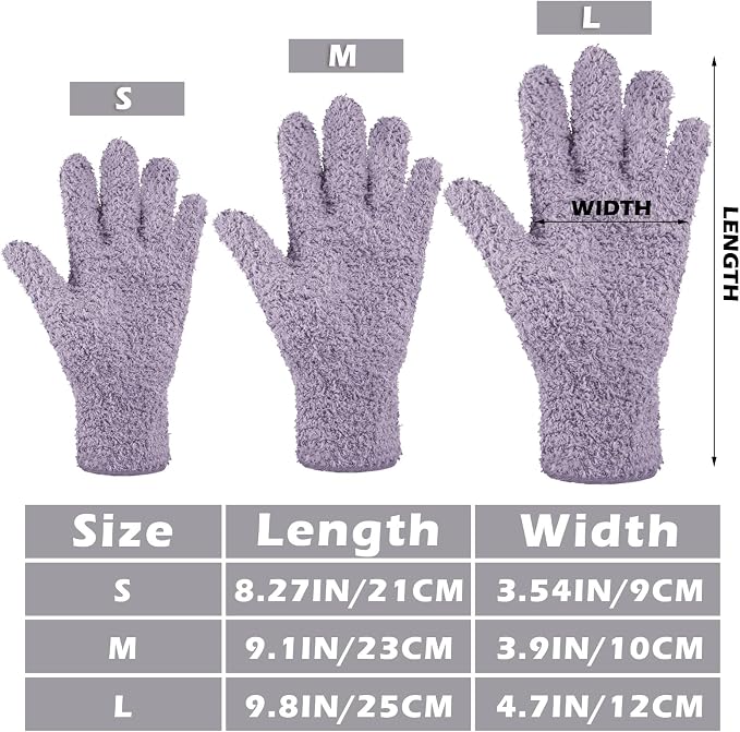 Patelai 3 Pairs Microfiber Plant Dusting Gloves Leaf Cleaning Gloves - Image 3