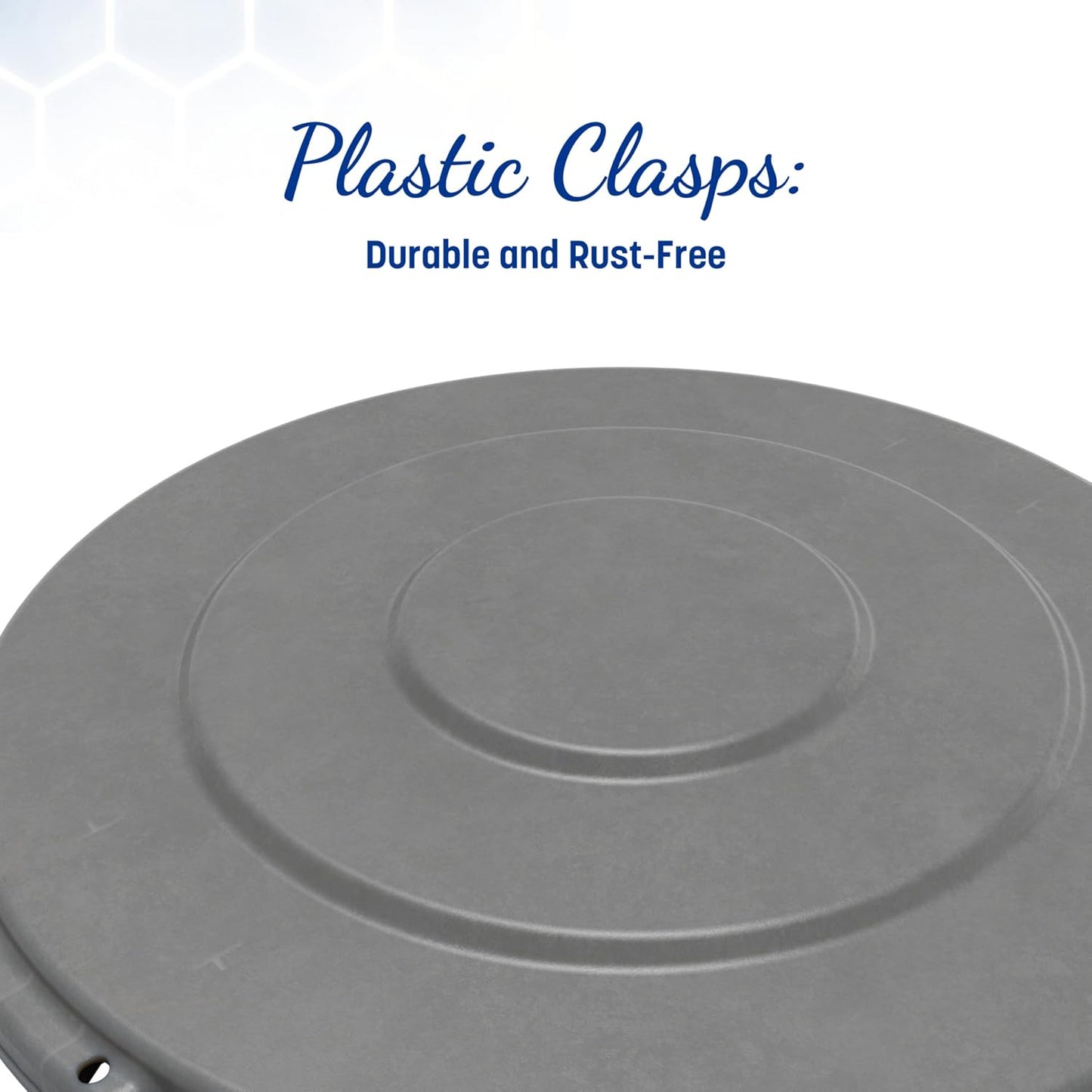 SPARTA Bronco Lid for 32 Gal. Trash Can, Durable, Food-Safe, NSF and HACCP-Compliant, Lid for Commercial Use (Container Sold Separately – Fits Bronco Only), Polyethylene, 32 Gallon, Gray