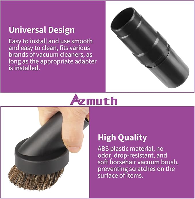 25mm Horse Hair Round Dust Brush, 1.25" Vacuum Brush Attachment - Image 4