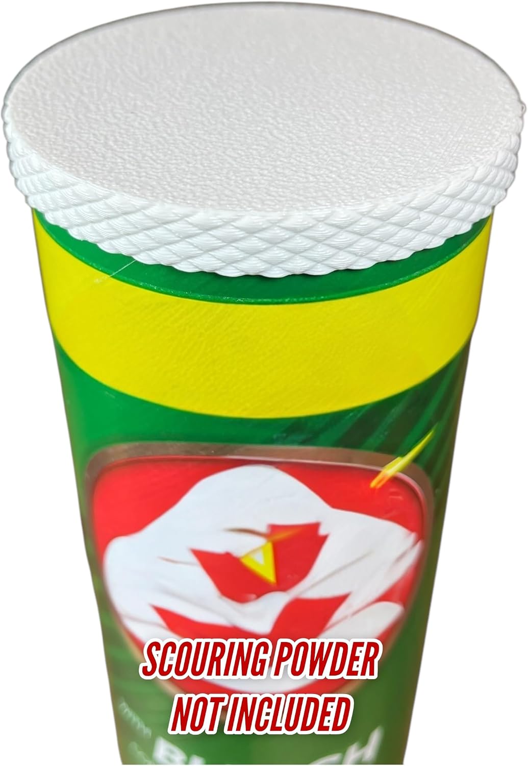 Flexible Reusable Lid compatible with Comet Cleanser | Fits snugly on powder cleanser can | Cover for cans like Comet cleaner cans (White)