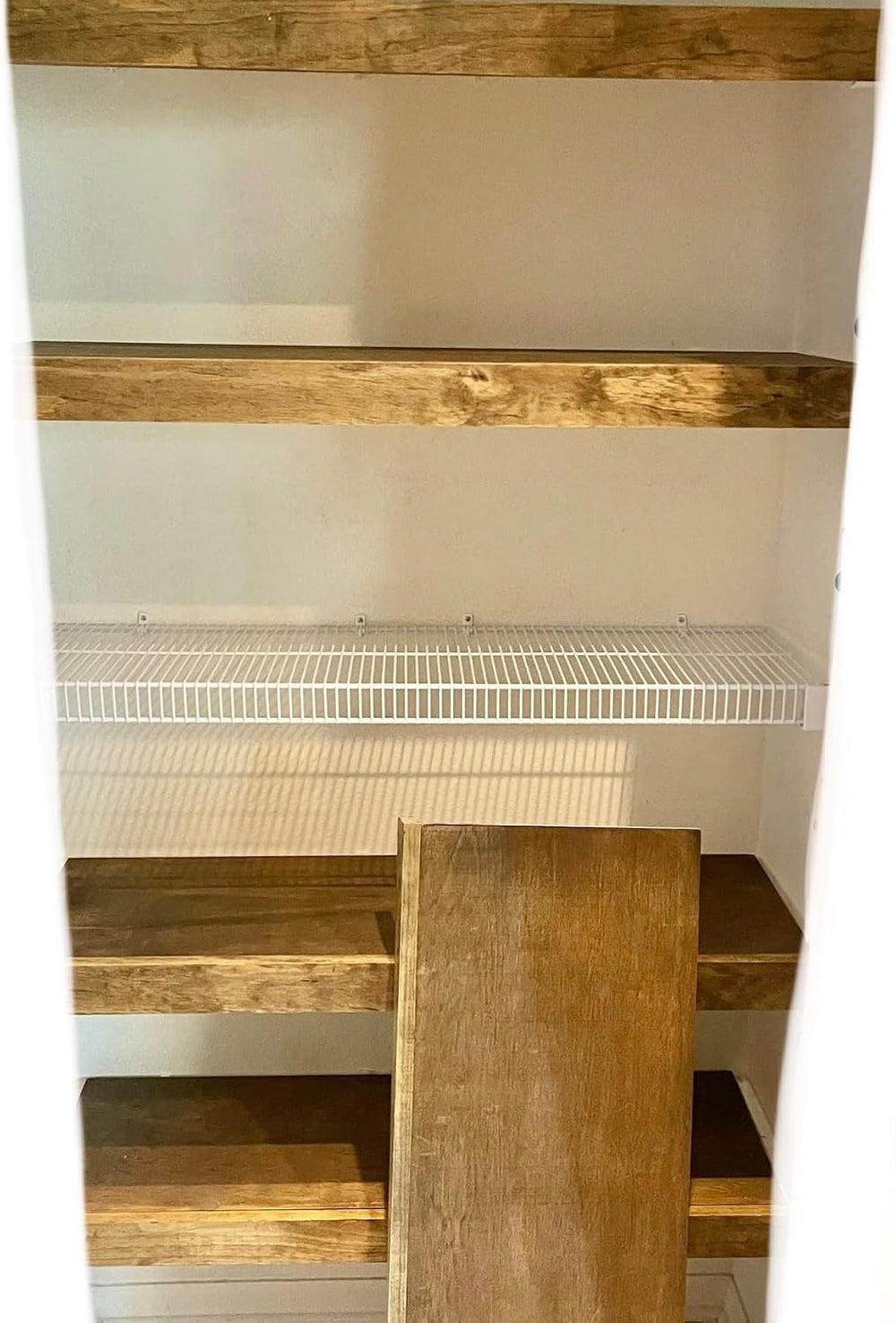Wire Rack Cover by Crafted Palm for Removable Wood Shelf Covering in Closet, ...