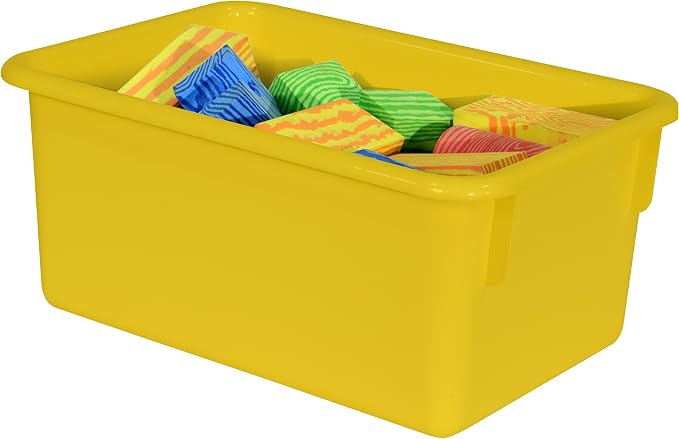 Wood Designs Cubby Storage Bin, Heavy Duty Plastic Containers - Image 3
