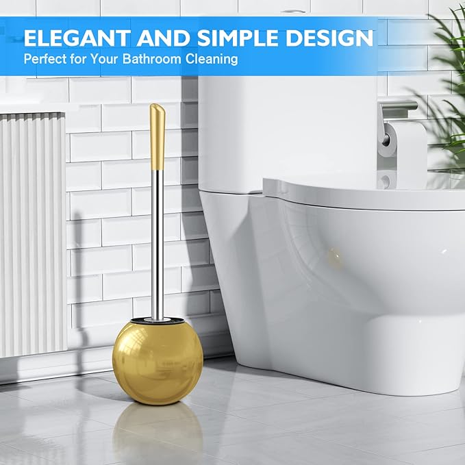 Toilet Brush and Holder 2 Pack, 304 Stainless Steel Toilet Brush - Image 6