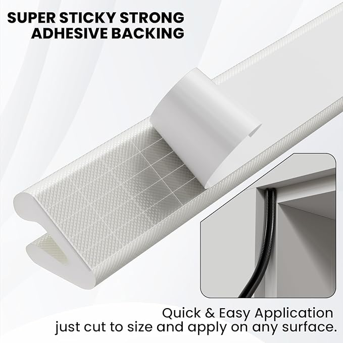 V Shape Foam Weather Stripping Door Frame Seal Strip 19.7FT White, Draft Stopper - Image 5