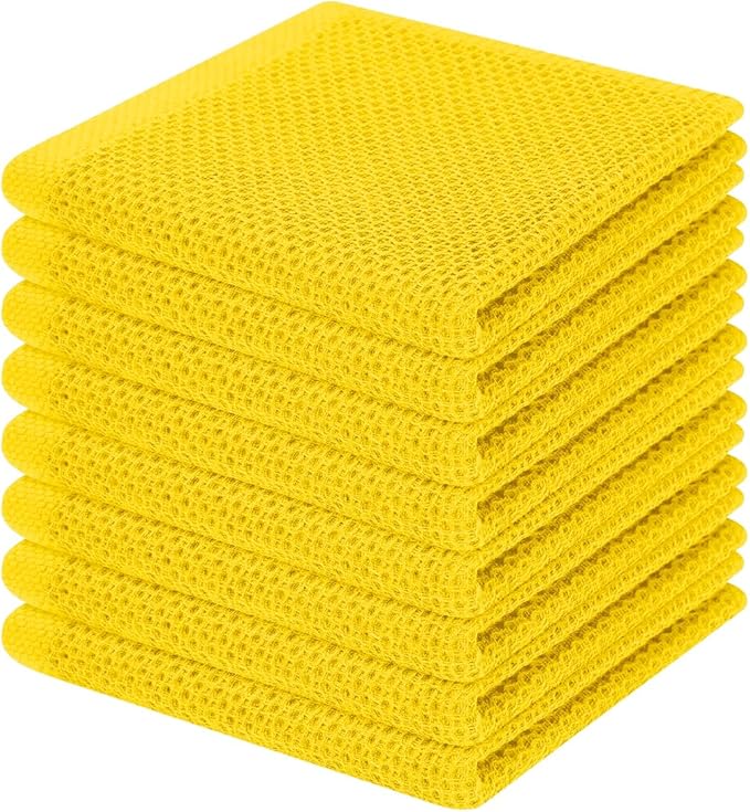 Homaxy 100% Cotton Waffle Weave Kitchen Dish Cloths, Ultra Soft Absorbent Quick by Homaxy