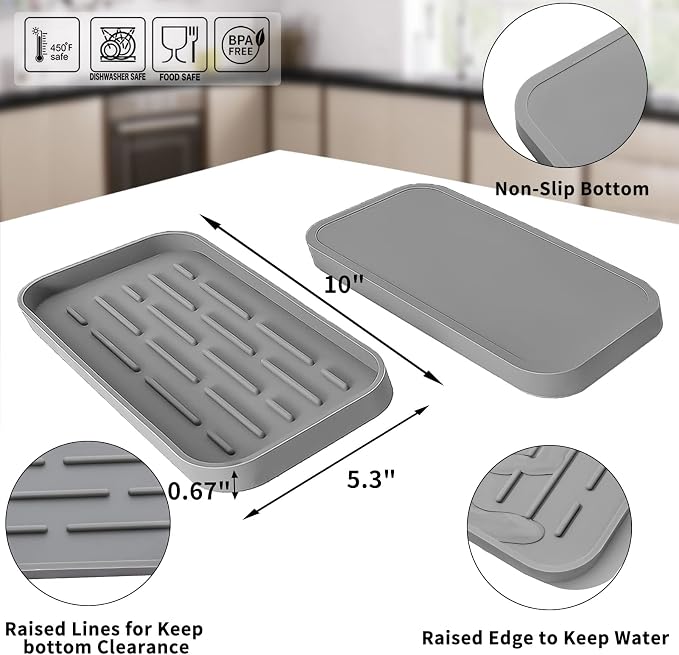 Silicone Kitchen Sink Organizer Tray - Image 2