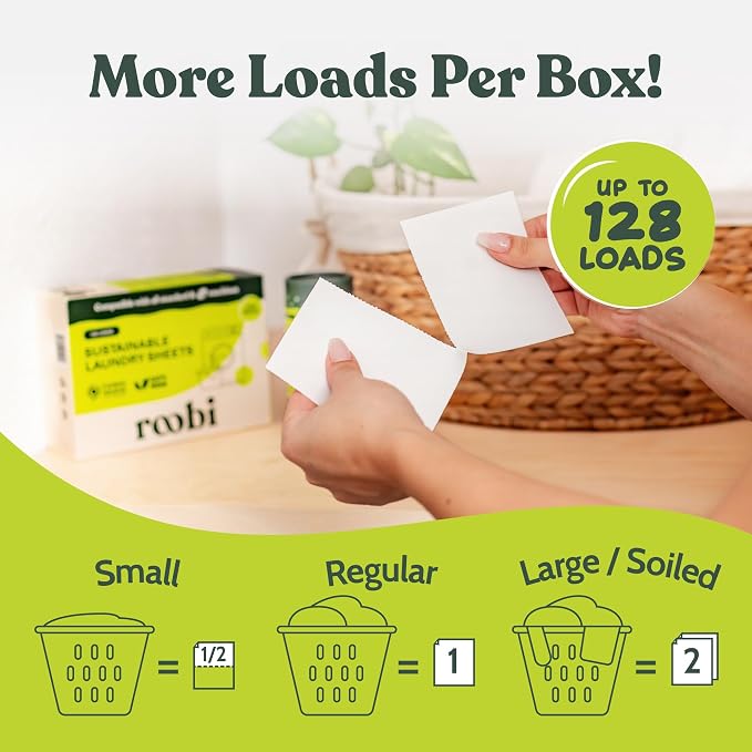 Roobi Laundry Detergent Sheets. Up to 128 Loads, Liquidless Detergent. Carbon - Image 6