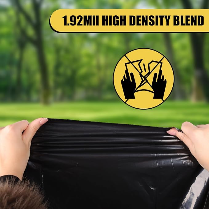 Heavy Duty Extra Large 55 Gallon Black Trash Bags, 1.92 Mil Industrial Garbage - Image 6