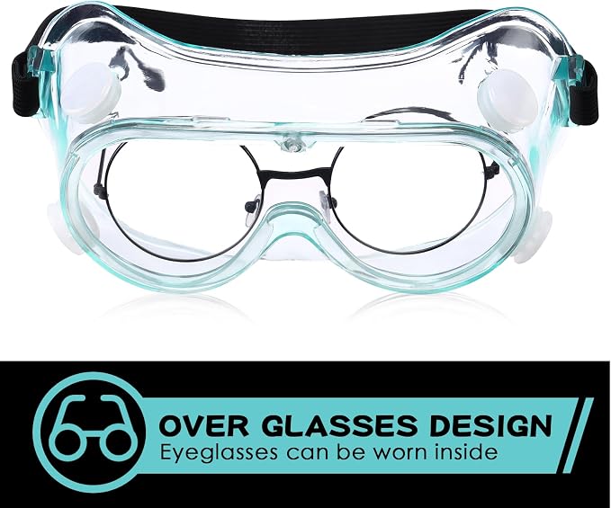 Yunsailing Protective Safety Goggles Lab Over Glasses Clear Anti Fog Eye - Image 3