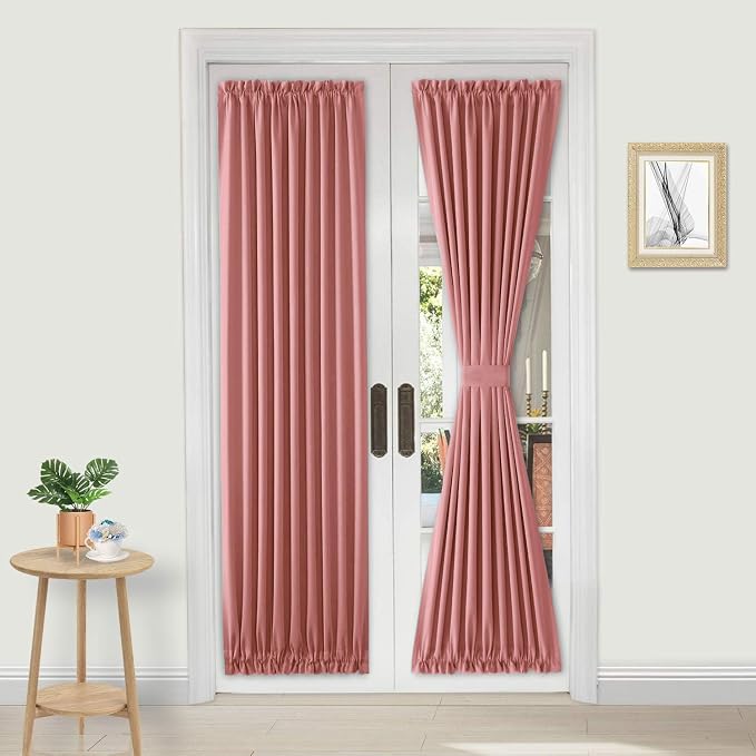 DWCN French Door Curtains – Rod Pocket Thermal Blackout Curtain by DWCN
