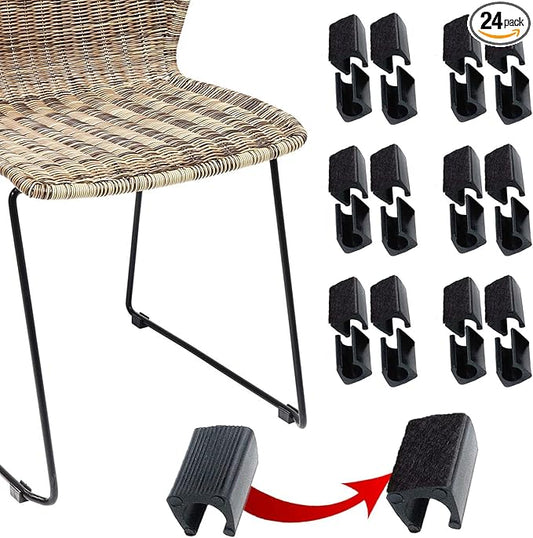 Rectangle U Shaped Chair Leg Tips Caps by Conprasim