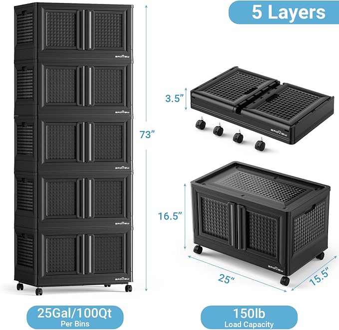 BROVIEW 500Qt Stackable Storage Bins - Image 2