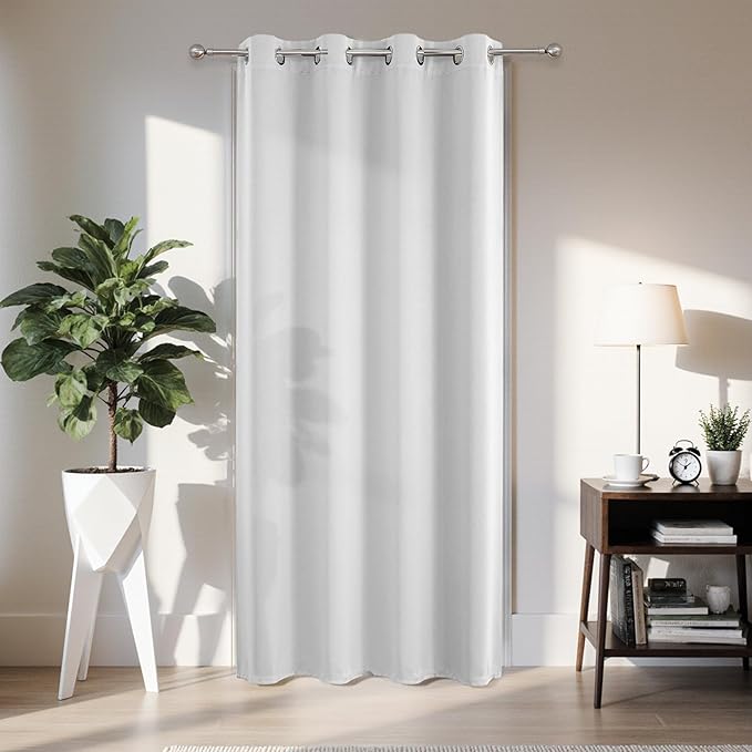 Joydeco Blackout Door Curtain for Doorway Privacy 90 Inches Long, Grommet by JOYDECO
